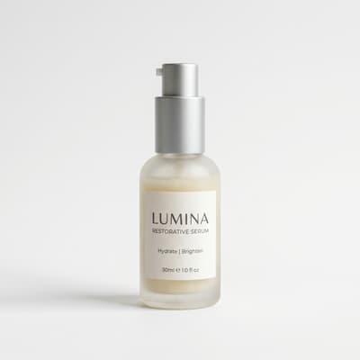 Imagen 1 — frasco de sérum para el cuidado de la piel