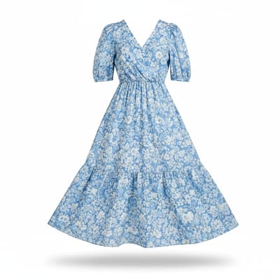 Product reference — the blue floral dress