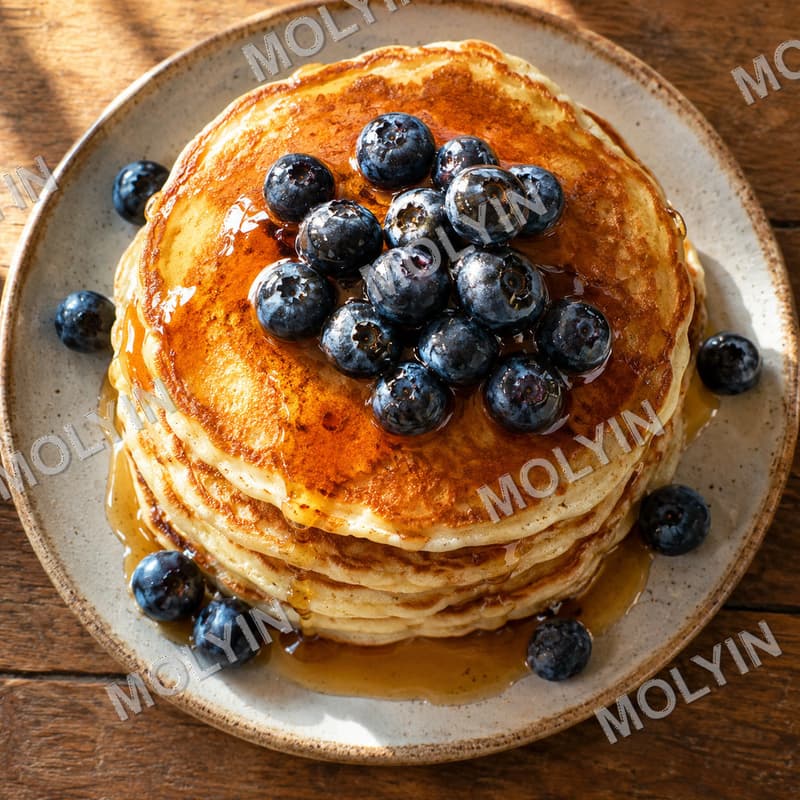 Tiled watermark over food detail — Before