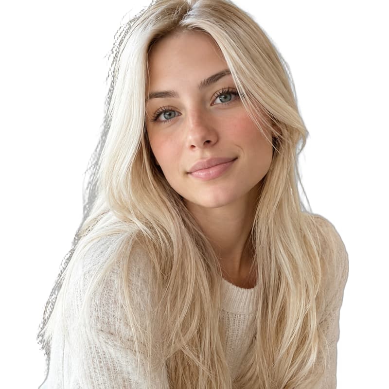 Platinum blonde portrait — After