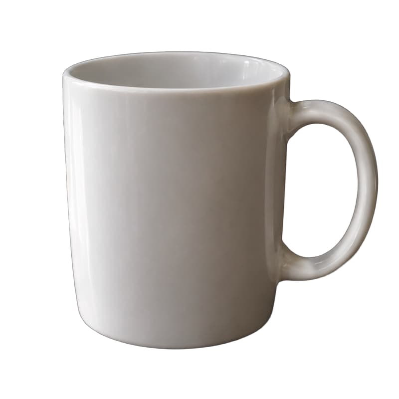 White ceramic mug — After