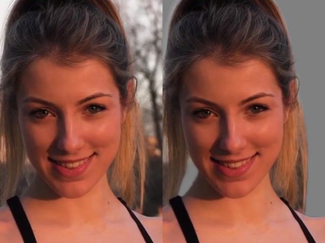 Cambia el fondo de cualquier video por un color plano — blanco, negro o un tono de marca — y te devuelve un MP4 a la resolución original.